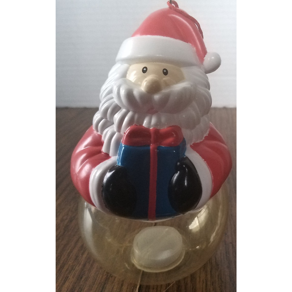 Plastic Santa Candy Holder Christmas Ornament